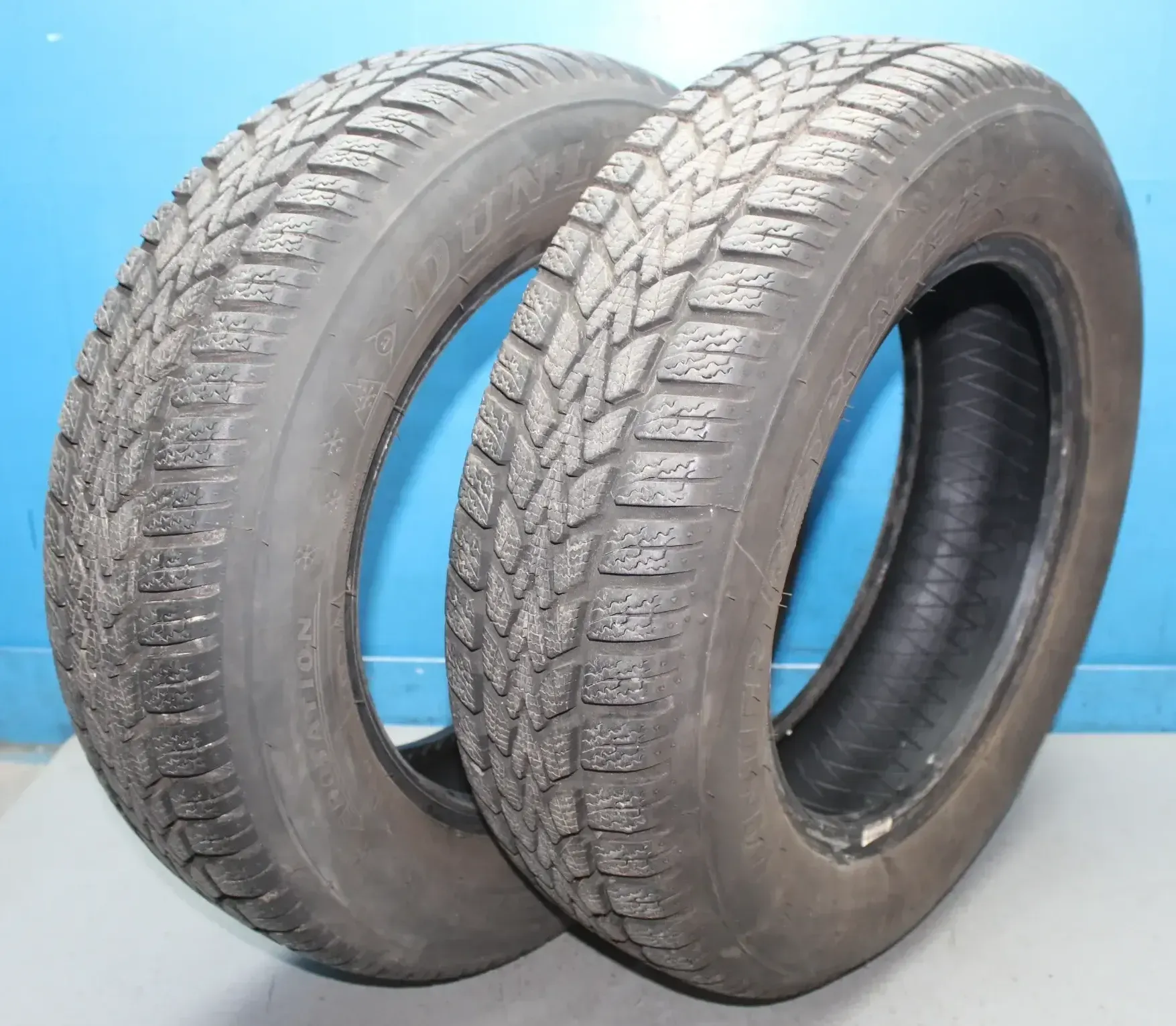 2x Winterreifen Reifen Dunlop Winter Response-2 175/70 R14 88T ca.6,6mm DOT 4419 - Bild 1