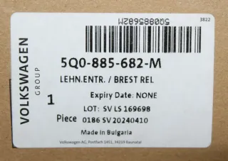 Entriegelung Sitzlehne hinten rechts 5Q0885682M Audi A3 8Y Q2 VW Polo AE Golf 7 - Bild 6