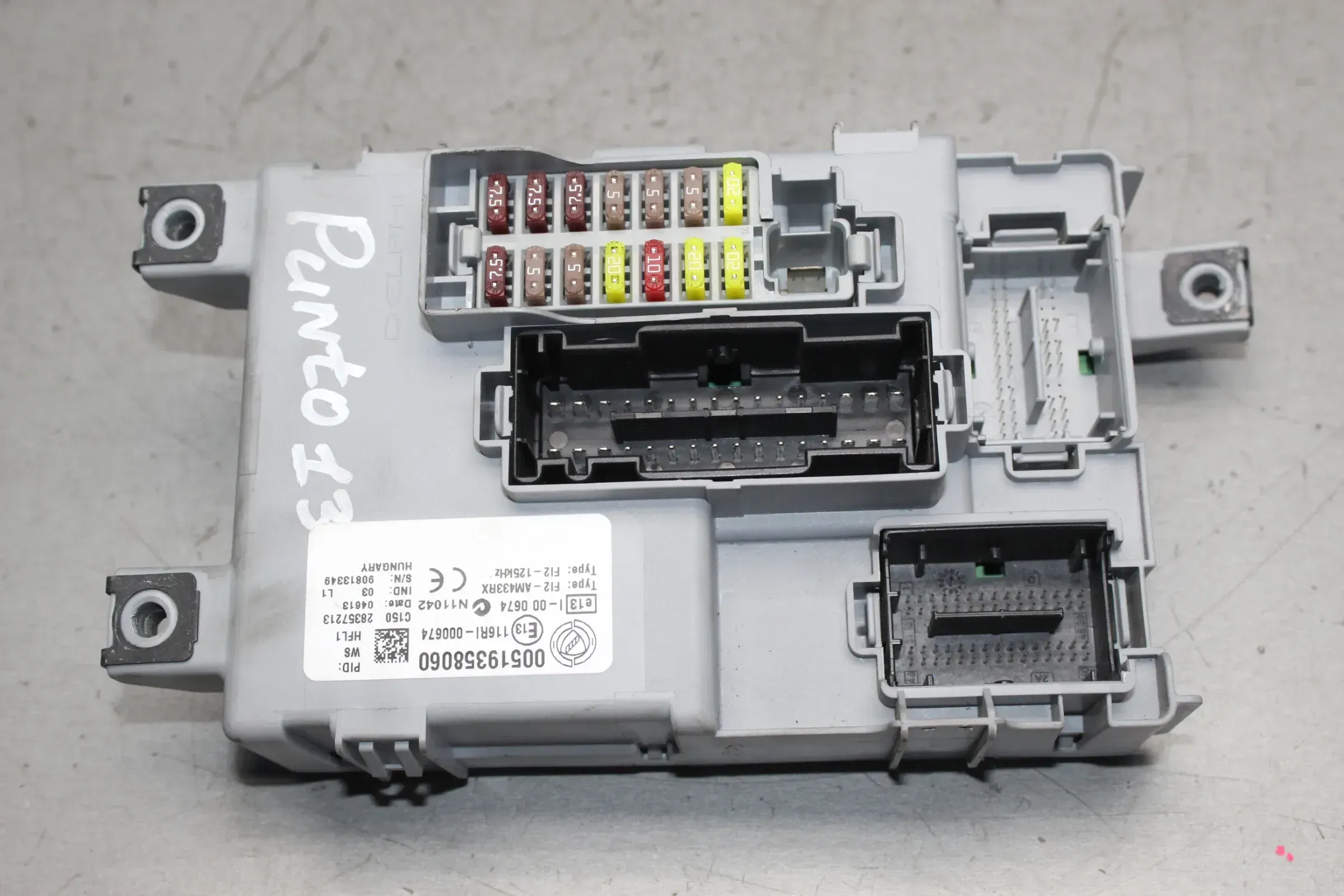 Steuergerät Sicherungskasten Fuse Box 00519358060 Fiat Punto 199 1.3 D Bj.13 - Bild 1