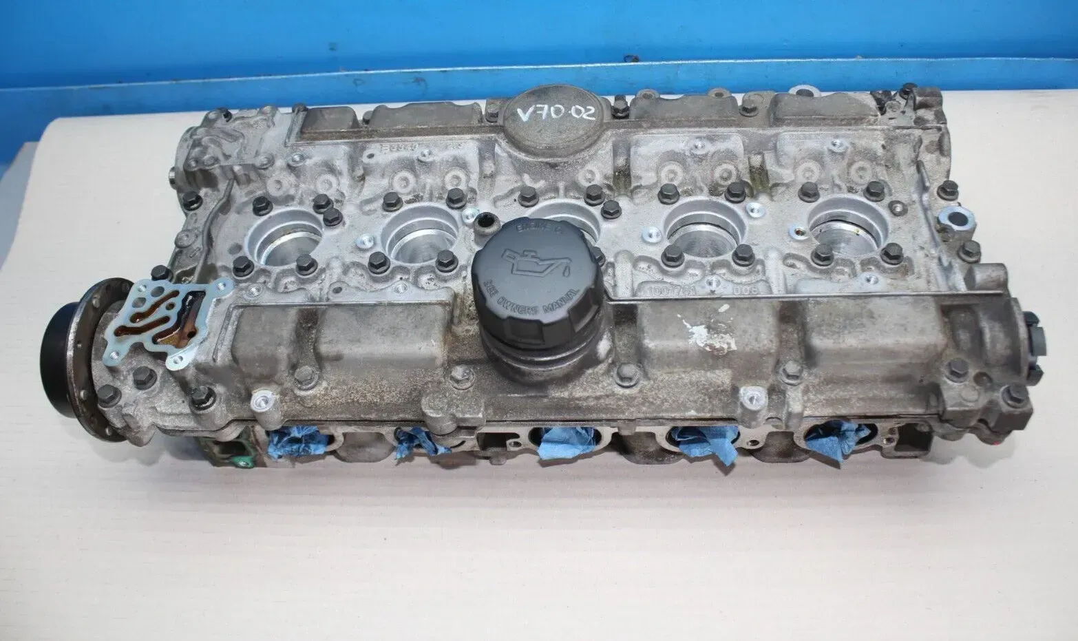 Zylinderkopf 1001837003 Ventildeckel Nockenwelle Volvo V70 2 II SW 2.4 Bj.02 - Bild 1