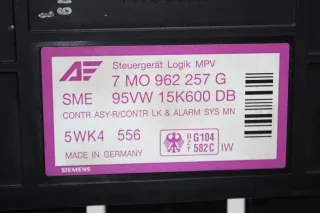 Komfort Steuergerät Logik MPV 7M0962257G 95VW15K600DB VW Sharan 7M Bj.96 - Bild 2