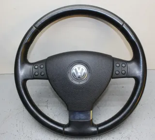 Leder Lenkrad mit Modul 1K0880201BT 1Q0419091K VW Touran 1T1 1T2 Bj.08 - Bild 1