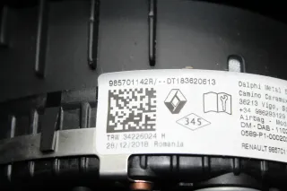 Kunststoff Lenkrad mit Modul 484001085R 985701142R Dacia Logan MCV 2 II Bj.19 - Bild 8