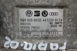 Klimakompressor Klima Kompressor 6Q0820803D Skoda Fabia I 6Y 1.4 Bj.02 - Bild 4