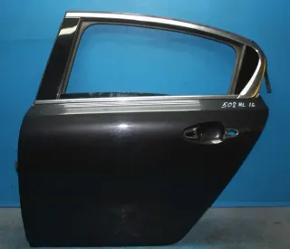 Tür hinten links mit Türscheibe Peugeot 508 I 8D Bj.16 Farbe Schwarz / EEHD - Bild 1