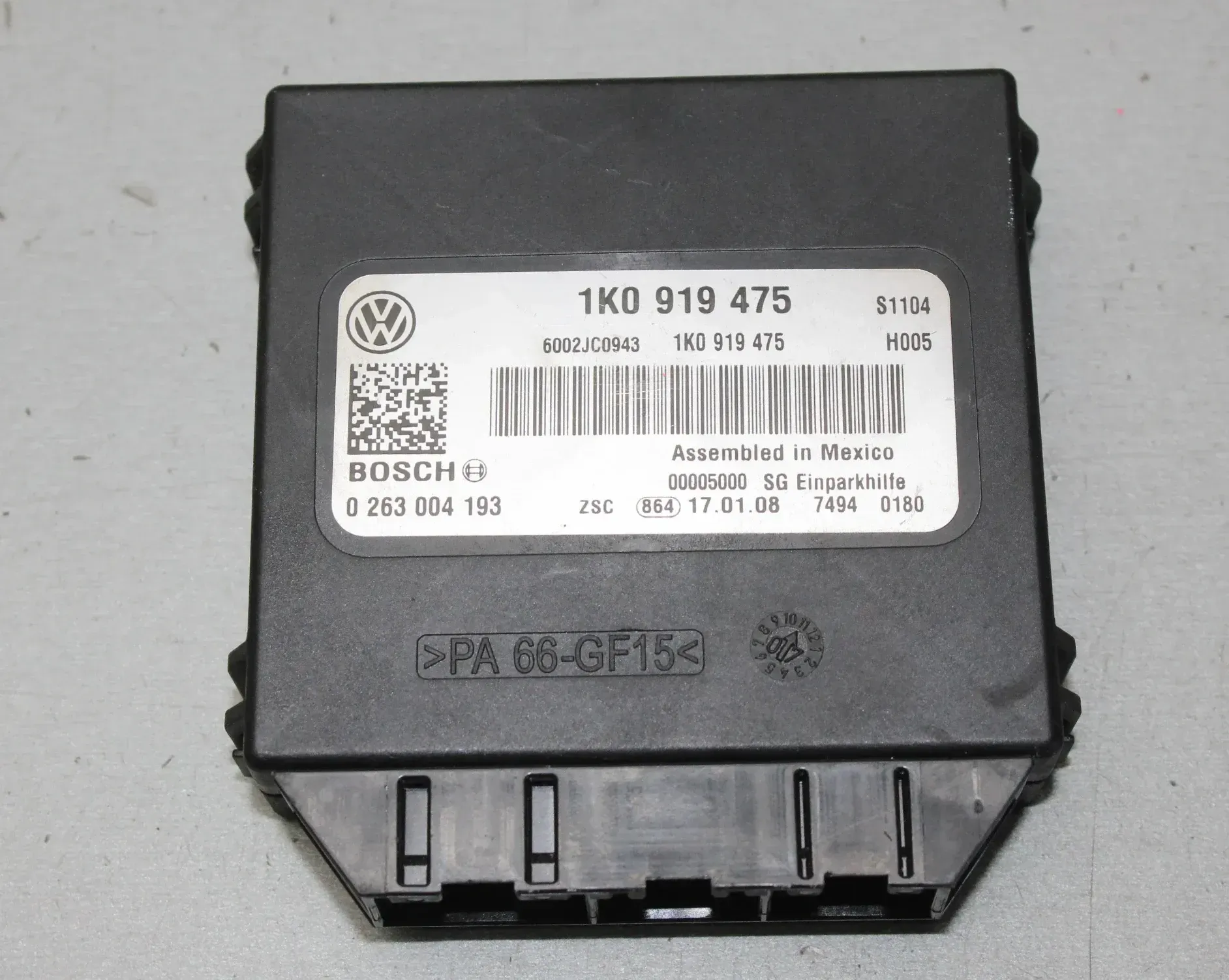 PDC Steuergerät Einparkhilfe 1K0919475, 0263004193 VW Touran 1T1 1T2 Bj.08 - Bild 1