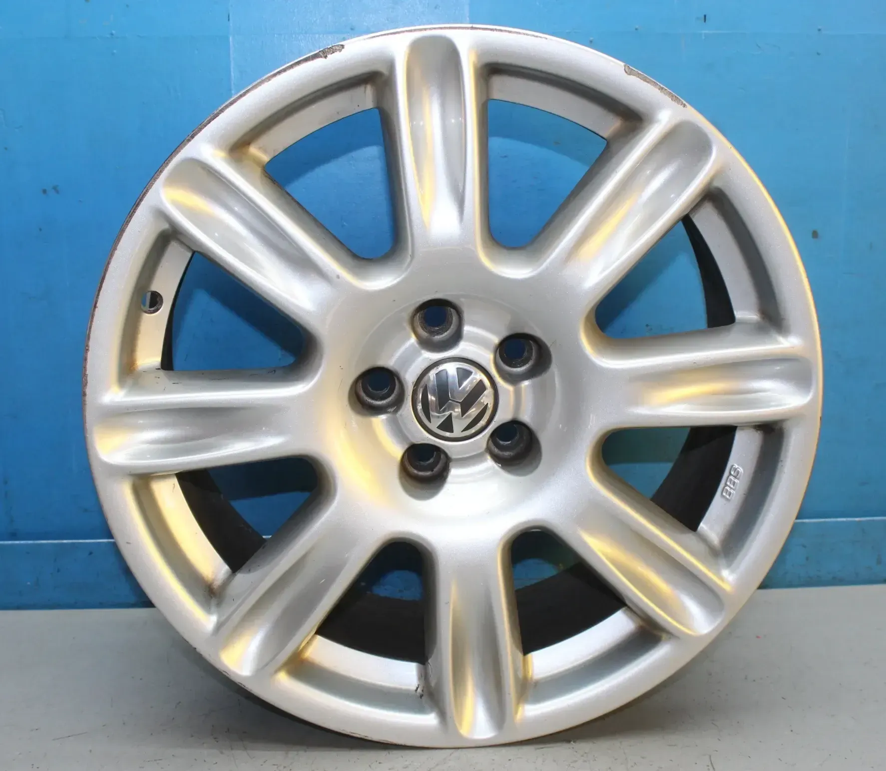 1x Alufelge BBS 17 Zoll 7,5Jx17 ET35 LK 5x100 6Q0601025J VW Cross Polo IV 9N (4 - Bild 1