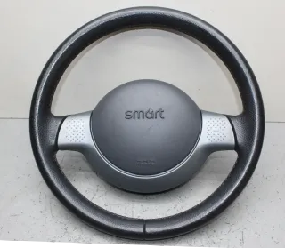 Leder Lenkrad mit Modul ESP Schleifring 0001296V009 Smart ForTwo 450 MC01 Bj.06 - Bild 1