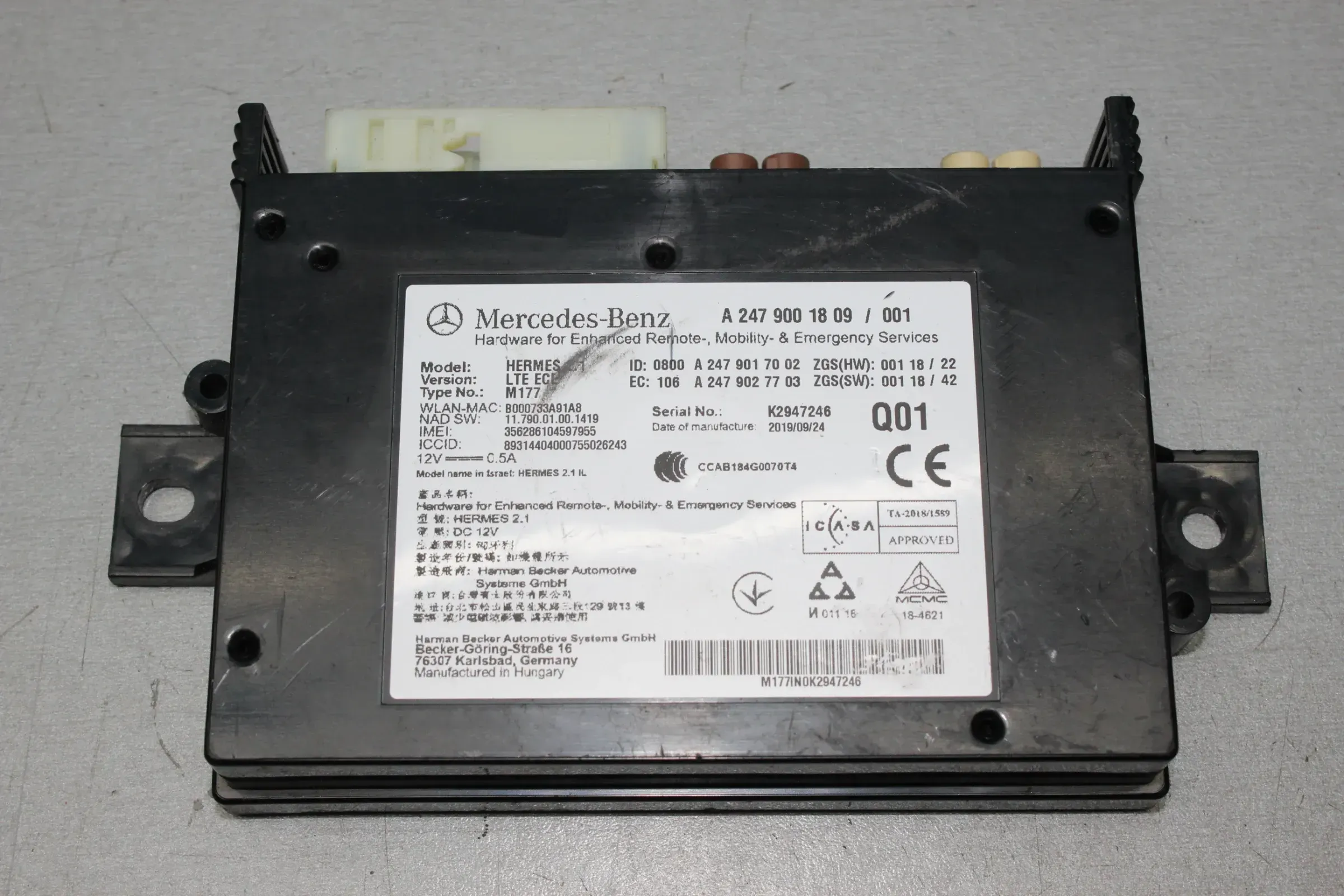 Mercedes Benz W177 W247 Steuergerät Bluetooth Modul A2479001809 - Bild 1
