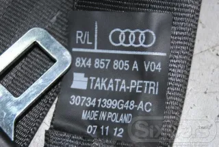 Audi A1 8X Sportback Sicherheitsgurt Gurt hinten rechts 8X4857805 A - Bild 2
