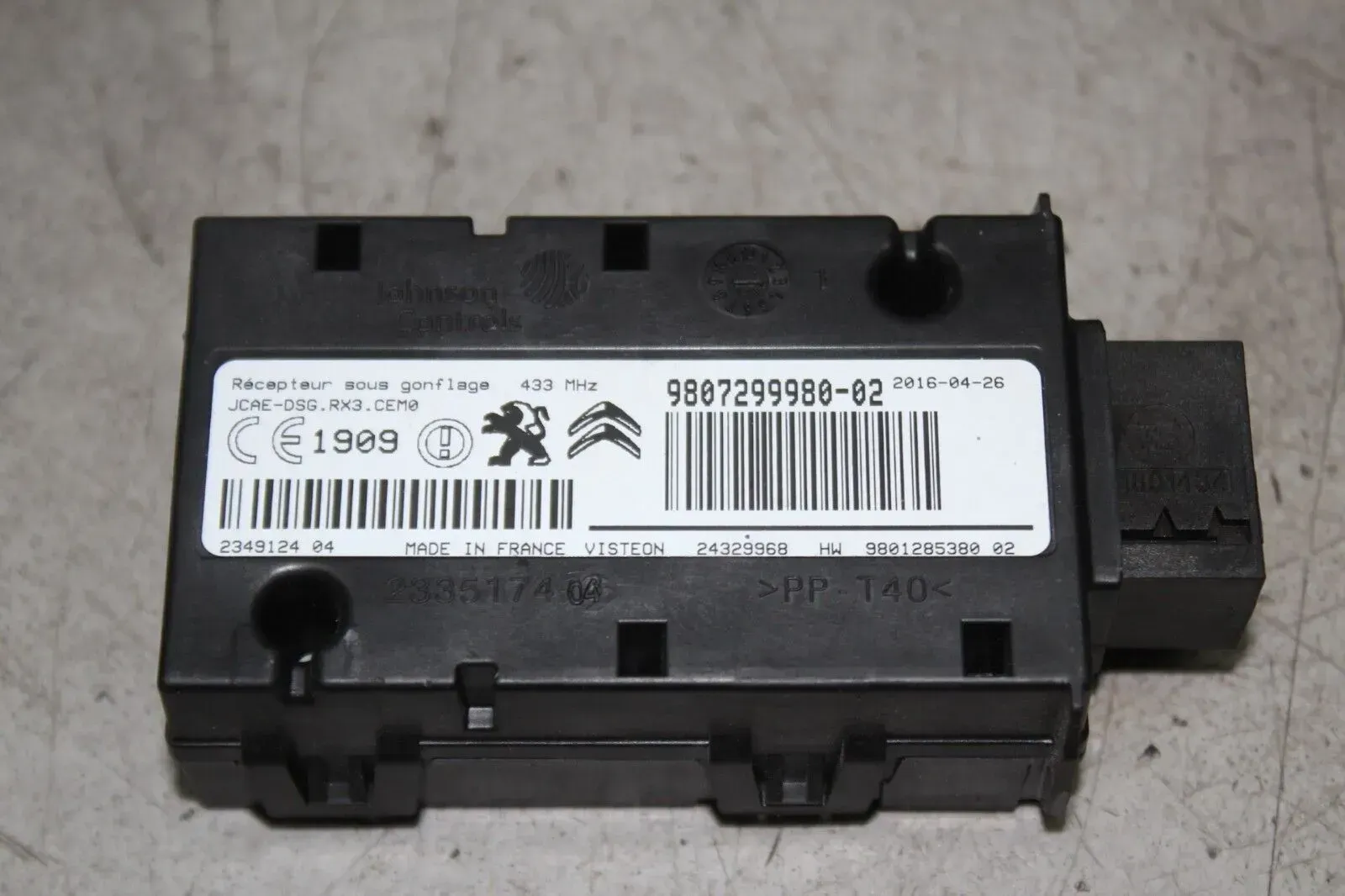 Steuergerät Reifendruck 9807299980 Peugeot 508 I 8D Bj.16 - Bild 1