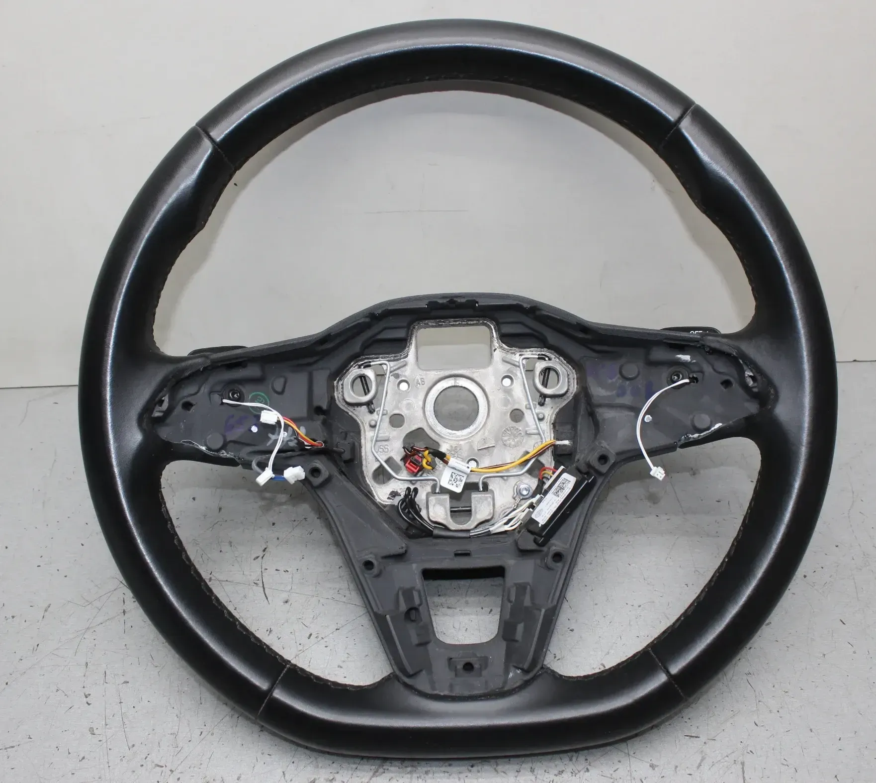 VW Golf 8 VIII Leder Lenkrad Schaltwippen 5H0419093, 5H0959542G ohne Anbauteile - Bild 1
