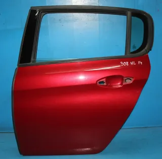 Tür hinten links mit Türscheibe EPYD Rubinrot Peugeot 308 II T9 Bj.14 - Bild 1