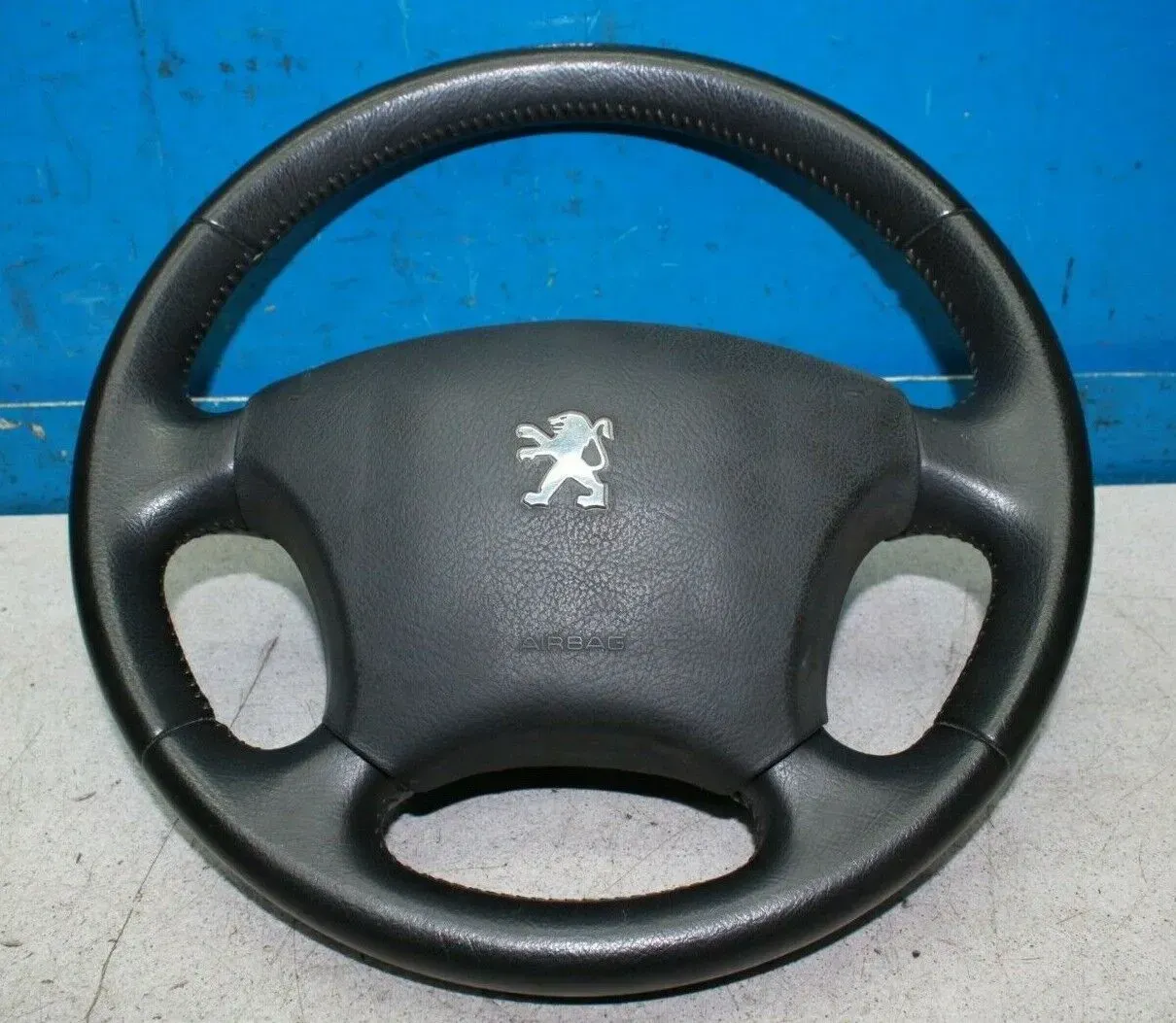 Leder Lenkrad mit Modul 9662198177 96610710ZD Peugeot 407 SW, 6D, Bj.06 - Bild 1