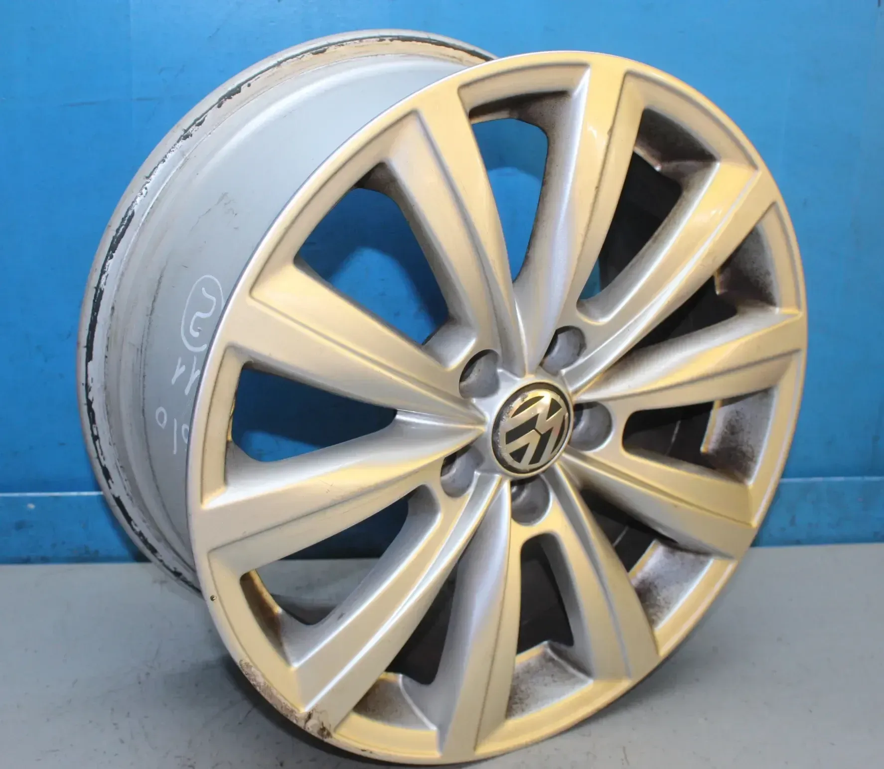 1x Alufelge 7Jx16 ET46 Felge LK 5x100 6Q0601025 VW Polo V 6R Bj.11 (2) - Bild 1