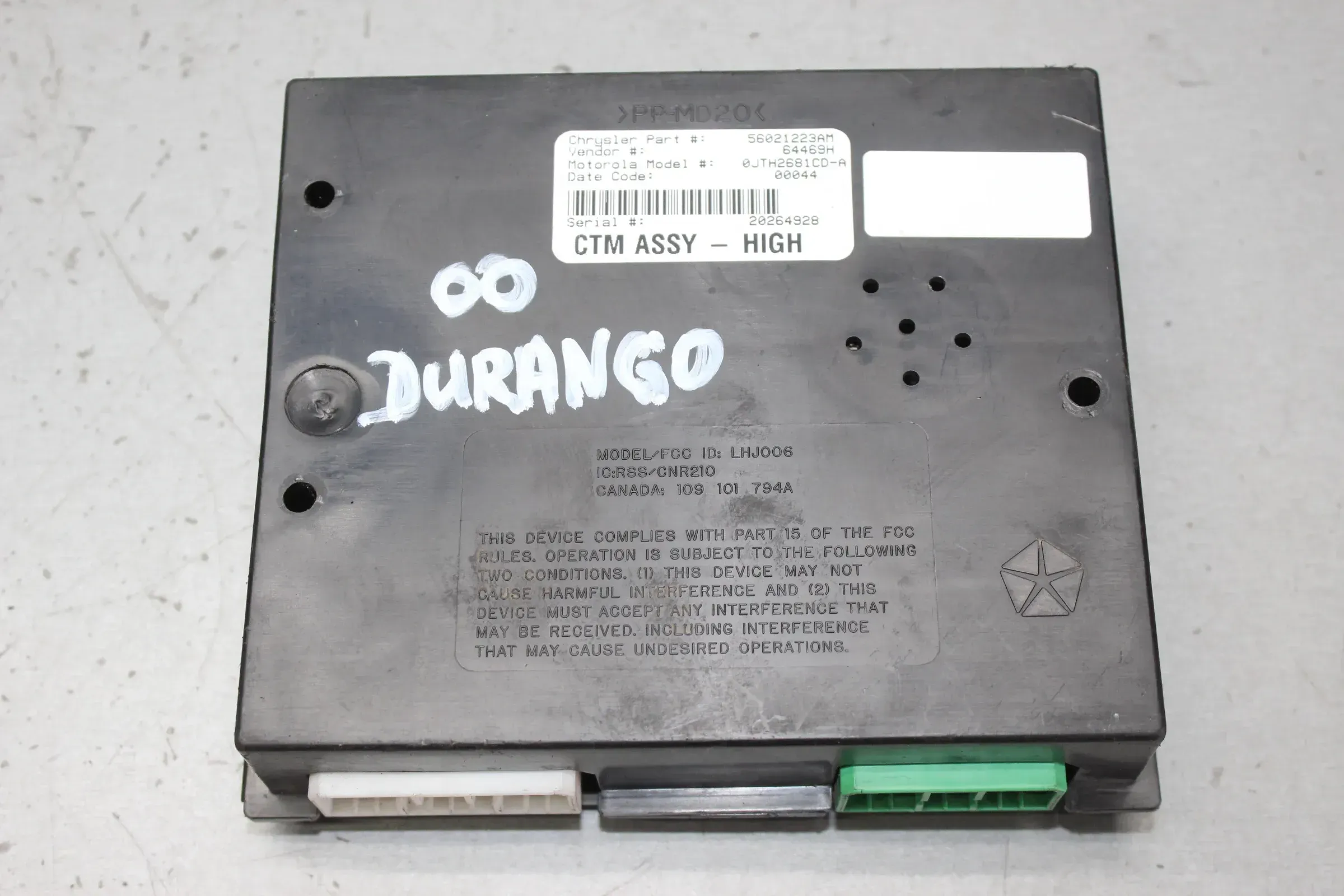 CTM ASSY- HIGH Steuergerät 56021223AM Dodge Durango 4.7 V8 DN Bj.00 - Bild 1