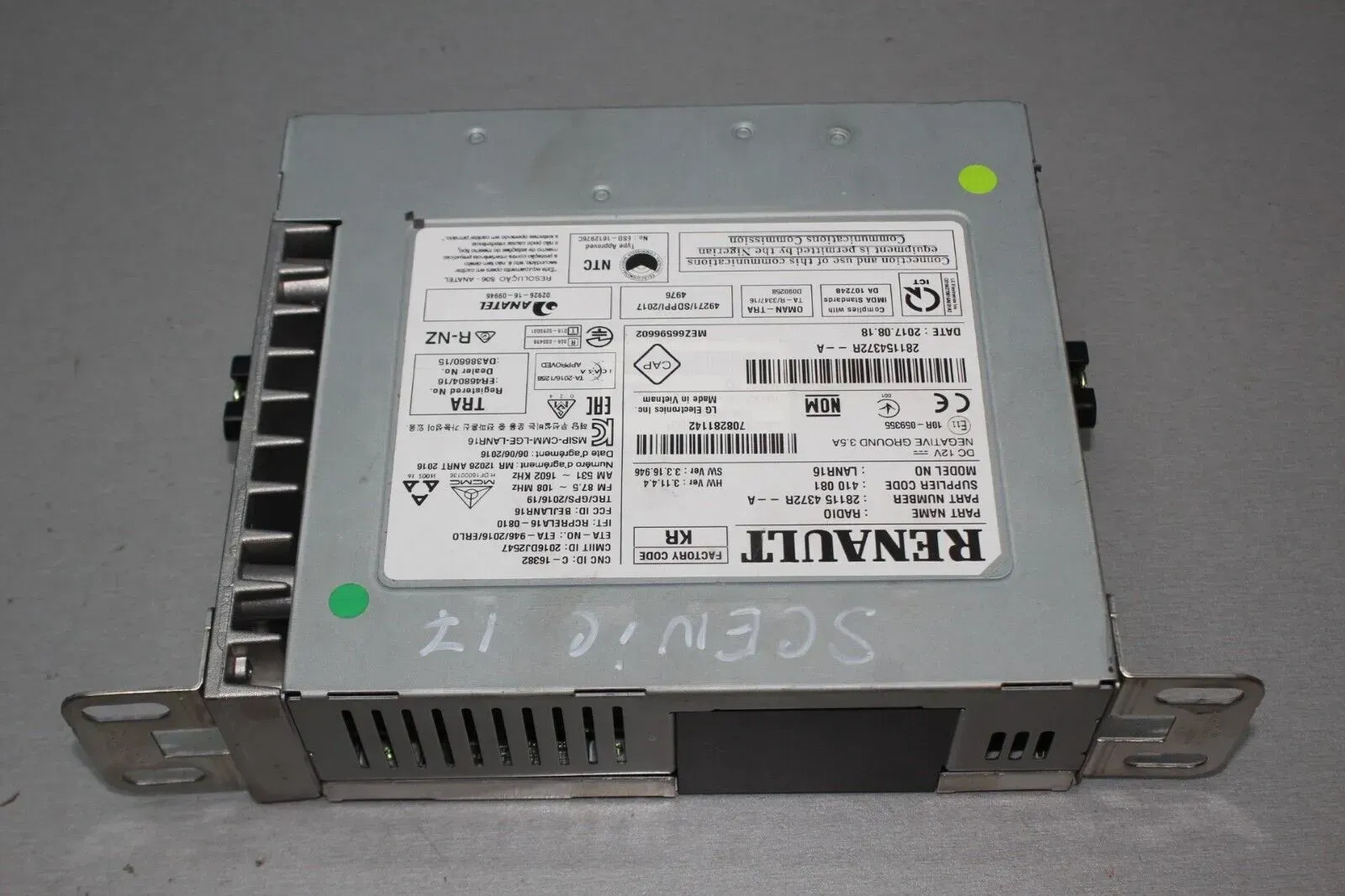 Autoradio Navi Navigation Navirechner 281154372R LANR16 Renault Scenic 4 IV Bj17 - Bild 1