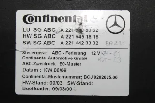 Mercedes W221 Steuergerät ABC Federung Luftfederung A2215408062 A2215451816 - Bild 2