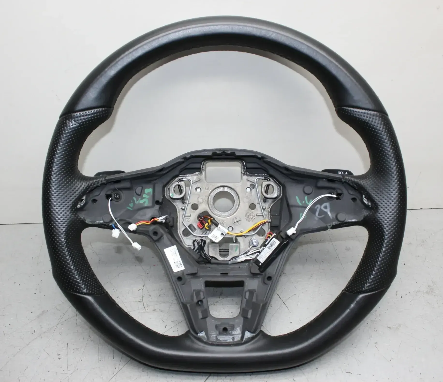 VW Golf 8 VIII Leder Lenkrad Schaltwippen 5H0419093 5H0959542C ohne Anbauteile - Bild 1