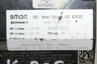 Smart Forfour W453 Airbagsteuergerät Steuergerät A4539010700 985105074R - Bild 3