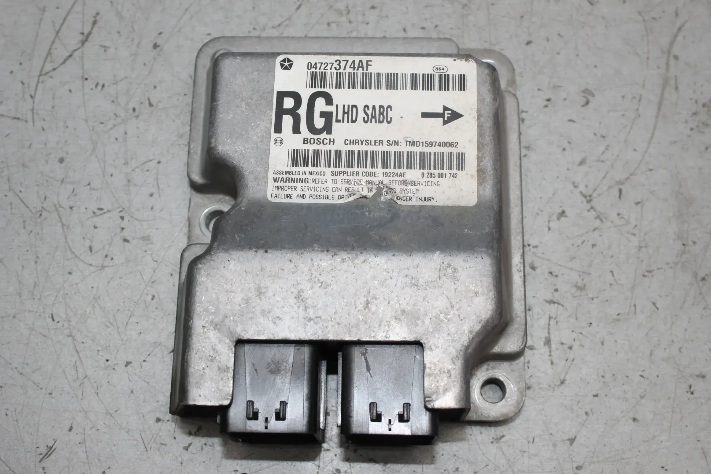 Airbagsteuergerät Steuergerät 04727374AF Chrysler Voyager IV RG GY Bj.07 - Bild 1