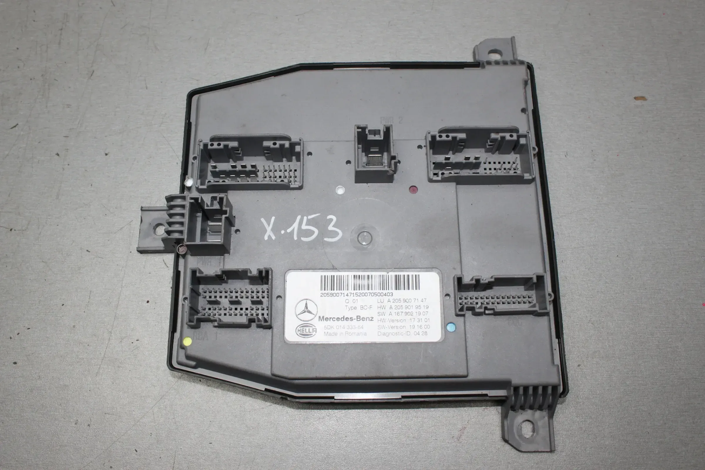 Mercedes Benz W205 Steuergerät BC-F Modul SAM A2059007147, A2059019519 - Bild 1