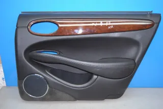 Jaguar XJ 8 Türpappe Türverkleidung Leder Holzdekor hinten rechts - Bild 1